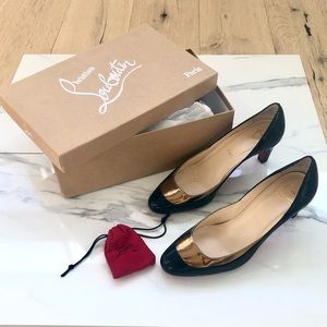 Authentic Christian Louboutin Black/Bronze Heels